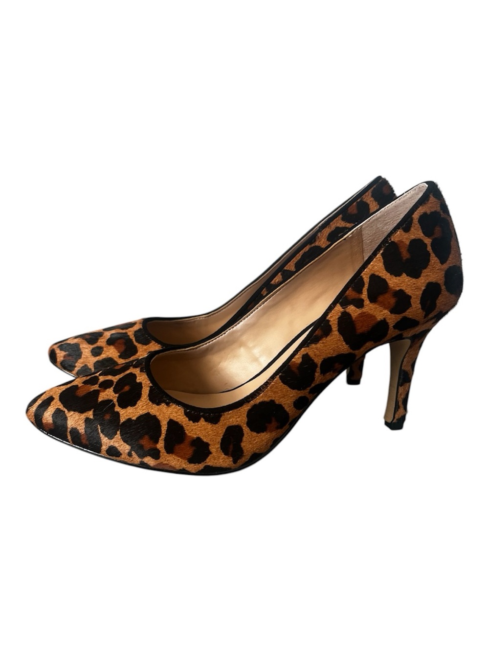 INC Leopard Print Calf Hair Pumps 3.5” Heels Pointed Toe Sz 7 NWOT